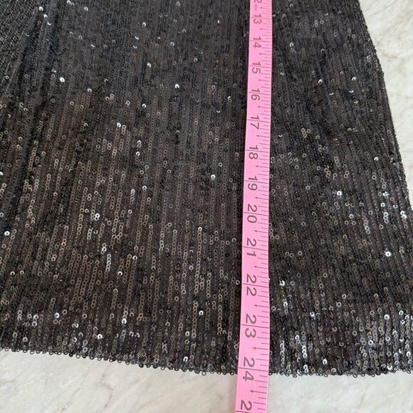 FREE PEOPLE FRIDA RUFFLE BLACK STRAPLESS SEQUIN MINI DRESS sz 2 NWT - Picture 8 of 10